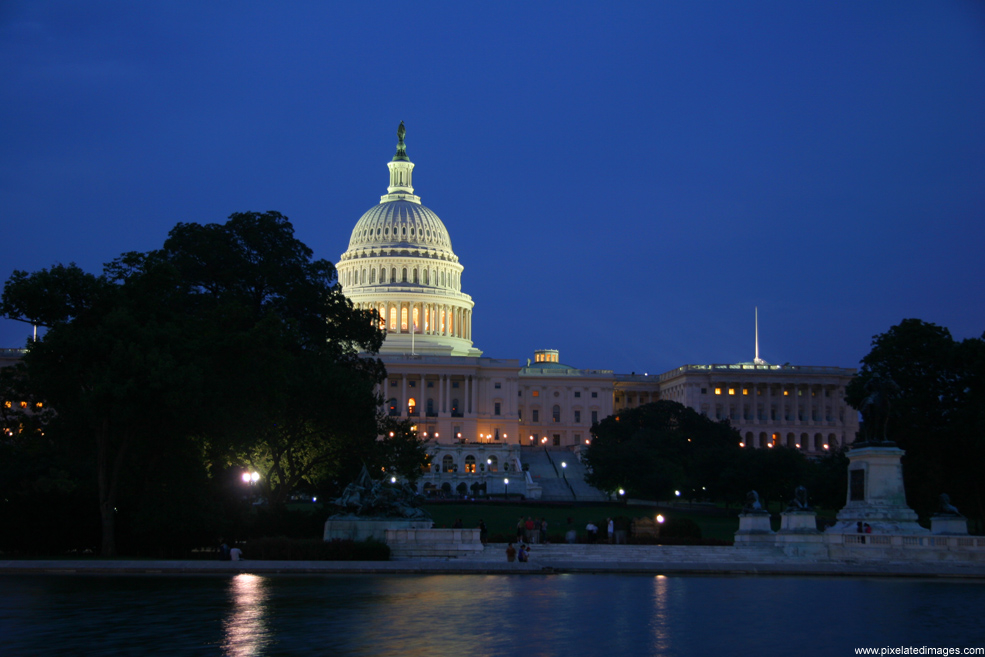 United States capital at night
